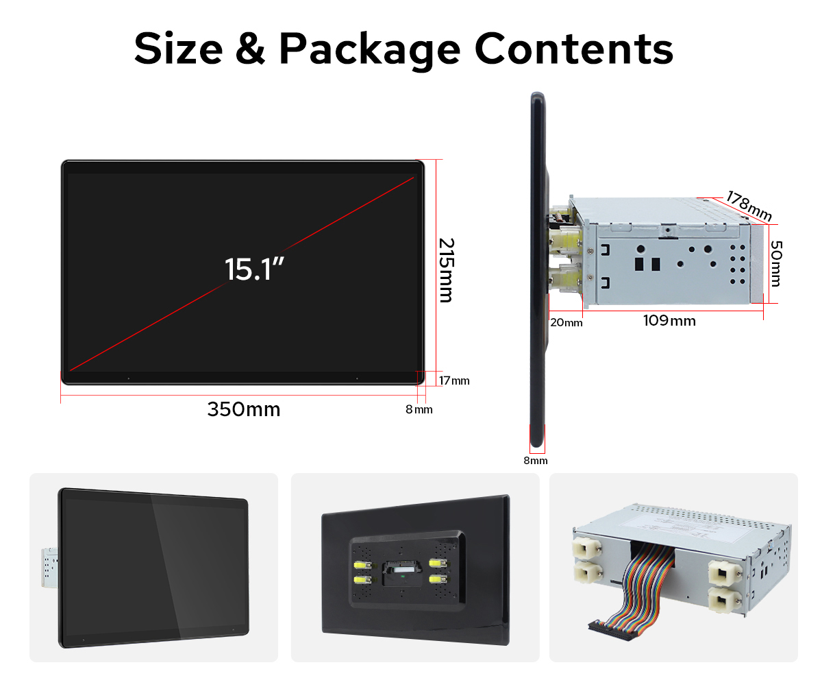 JOYING 15.1 Inch Qualcomm Snapdragon 6125 Car Radio Universal Single DIN